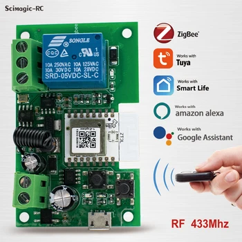 Релейный Модуль Zigbee DIY Smart Wireless Remote Control Switch Модуль Освещения Умного Дома с Мостом Шлюза Tuya Smart Hub  5