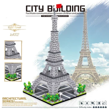 3585шт Модель Парижской Эйфелевой башни Строительные блоки World Architecture Diamond Mini Micro Bricks DIY Конструктор Игрушки для подарков  10
