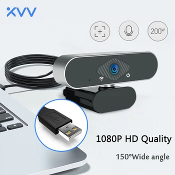 Xiaovv HD Веб-трансляция USB-камера Для Видеоблогинга Встроенный Микрофон с Шумоподавлением 1080P Прямая трансляция Конференций Онлайн-классы  5