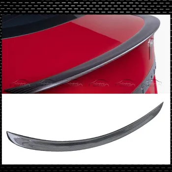Багажник заднего спойлера из настоящего углеродного волокна для седана Tesla Model S 2012-2019 Для стайлинга автомобилей  5