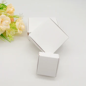 5шт Белая шкатулка для драгоценностей Белые подарочные коробки Коробка для упаковки свадебных подарков Оптовые Бумажные коробки для подарков Торт Упаковка ювелирных изделий Хранение  5