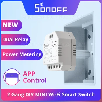SONOFF DUAL R3 2 Банды Двойной Релейный Модуль DIY Wi-Fi MINI Smart Switch Управление Измерением Мощности через eWeLink Alexa Google Smart Home  5