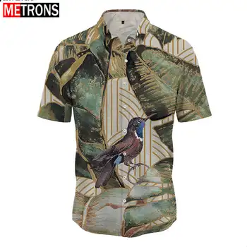 Мужская гавайская повседневная рубашка с коротким рукавом, пуговицы спереди, лацкан стандартного кроя, доступно множество цветов оптом  5