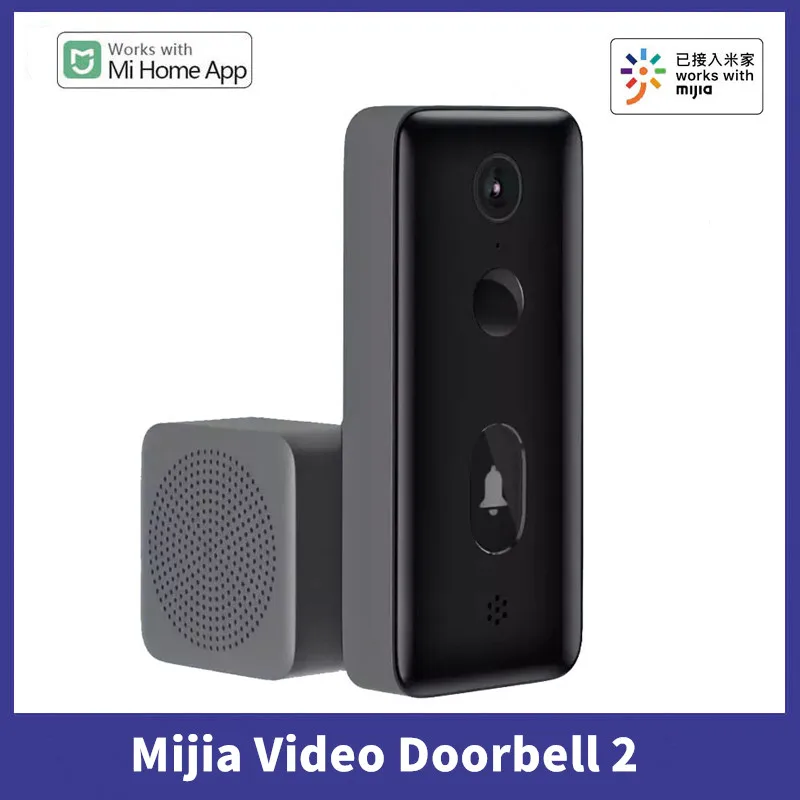 Для Mijia Video Doorbell 2 wifi дверной звонок Ai Smart Швейцар Обнаружение Человека 3-Дневное Облачное Хранилище Изменение Голоса 2-Полосный Разговор Ночное Видение