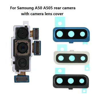 Сзади Большой модуль камеры заднего вида с кольцом для крышки объектива камеры + Стеклянный объектив для Samsung Galaxy A50 A505  10