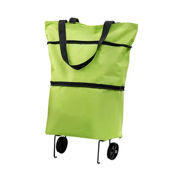 Портативные Складные сумки для покупок, маленькая тележка для покупок, сумка для покупок на колесиках, сумка для фруктов, овощей, Органайзер для упаковки продуктов питания  5