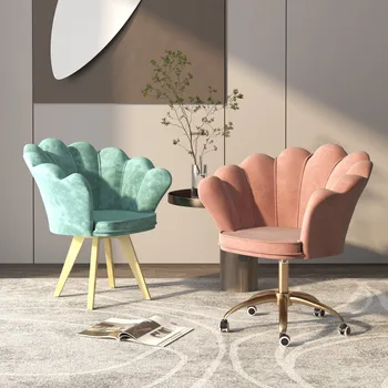Дизайнерские офисные стулья Home Swivel Ins Компьютерное кресло Petal Casual Girl Pink Милый стол для спальни Студенческое офисное кресло в общежитии  10