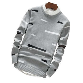 Осенний свитер 2021Sweater, новый мужской модный повседневный свитер из высококачественного хлопка, мягкий и удобный свитер, мужской свитер с круглым вырезом.  5