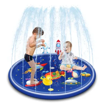170 * 170 см Коврик для игры с водой Охлаждающий Коврик для бассейна Надувной Коврик для распыления воды Коврик Для ванны Летняя прохлада Для детей  5