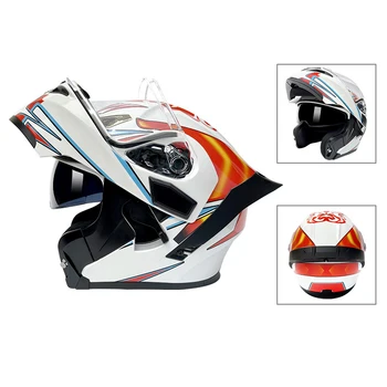 Мотоциклетный Полный Шлем С Двойными линзами, Универсальный Безликий Шлем Для Honda GROM CBR250R CBR300R CB300F FA CBR500R CB500F X   5