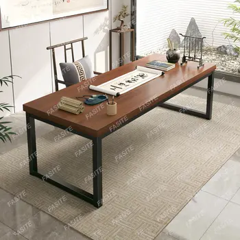 Стол для каллиграфии кистью, письменный стол из массива дерева, большой письменный стол с доской, письменный стол  5