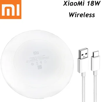 Оригинальное беспроводное зарядное устройство XiaoMi Fast 18W Qi Stand Charge Pad Usb для Mi 12 11 10 Pro Mix 4 3 Беспроводных зарядных устройства для Iphone 13 11  5