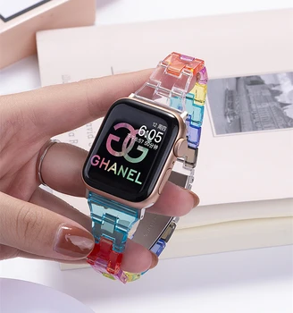 Тонкий ремешок цвета Радуги + чехол для Apple Watch Band 8 7 6 5 4 3 SE Ultra 45 мм 49 Мм 42 Мм 38 ММ 44 Мм 40 ММ Модный браслет для iWatc  5