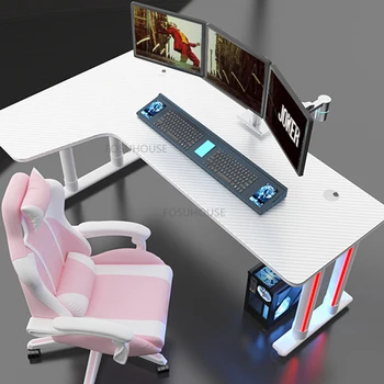 Современные игровые столы из углеродного волокна для офисной мебели, игровой стол, индивидуальность, Высококлассная простота, домашний компьютерный стол для спальни  5