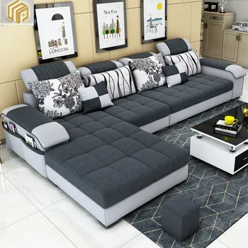 Тканевый диван для гостиной нового стиля, маленький и большой бытовой современный съемный моющийся комбинированный мебельный тканевый диван  10