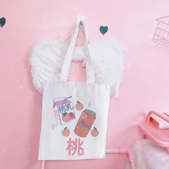 Корейско-Японские Эстетические Школьные сумки для студентов, модные Женские сумки из холщовой ткани, Эко-сумка для многоразового использования, Bolsa De Compras  5
