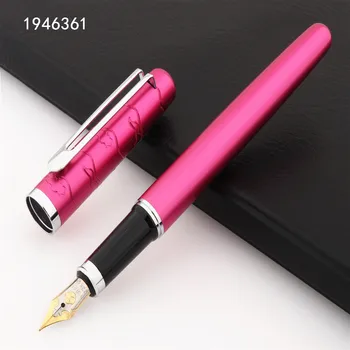 Роскошное качество 3701 Розово-красный цвет Бизнес-офисная авторучка студенческие школьные канцелярские принадлежности чернильная ручка для каллиграфии  2