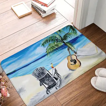 Время на пляже с гитарой Martin, коврик для спальни, Домашний коврик, кухонный ковер на открытом воздухе  5