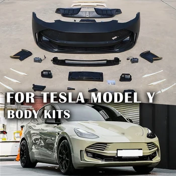 Автоаксессуары ABS Обвес переднего заднего бампера, задний спойлер для Tesla Model Y 2018-2021 Автомобильные комплекты  5