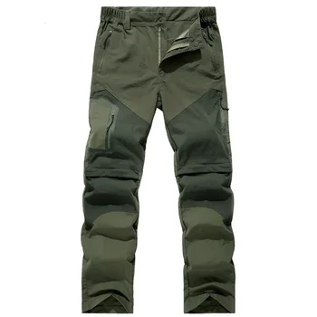 Весенне-летние брюки Мужские быстросохнущие Съемные походные брюки Уличные Дышащие Водонепроницаемые брюки Мужские походные шорты для кемпинга  5