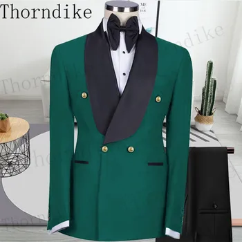 Мужской Двубортный костюм-двойка Thorndike, комплект пальто, Тонкий Новый Деловой Повседневный жакет, Модные Свадебные Блейзеры на заказ 2023 года.  5