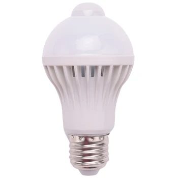 E27 Светодиодная Лампа С Датчиком Движения LED PIR Лампа с Датчиком Движения Globe Bulb Light Лампа 5 Вт  5