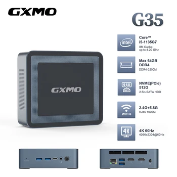 Мини-ПК GXMO G35 Мини-компьютер Intel® Core™ i5 111-го поколения Windows 11 Pro DDR4-3200M 16G 512G SSD WiFi6 BT5.2 4K Выход 10  10
