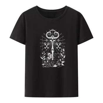 Dark Academia The Skeleton Key Модальная черно-белая футболка с принтом Унисекс, креативная новинка, хипстерская уличная одежда, модные повседневные топы  3