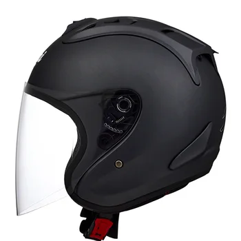 Матово-серый Полушлем с открытым лицом 3/4, Летний мотошлем для реактивного скутера, мотоциклетный шлем с половиной лица, Мотоциклетный Capacete Casco Ram-4 Шлем  5