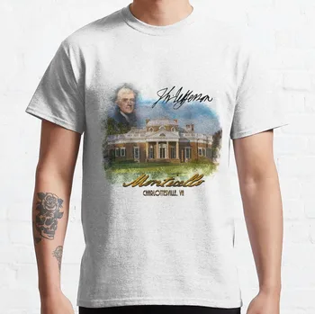 Футболка Monticello Jefferson home, мужские футболки с графическим рисунком, забавная мужская одежда, блузки, тренировочные рубашки для мужчин  5