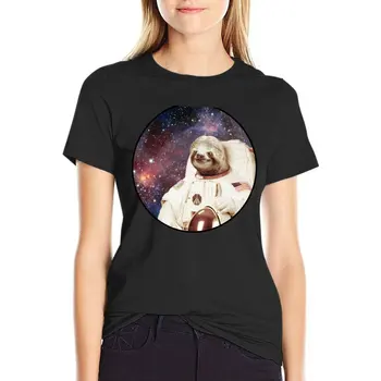 Футболки Astro Sloth, футболки с графическим рисунком, тренировочные рубашки для женщин свободного кроя  5