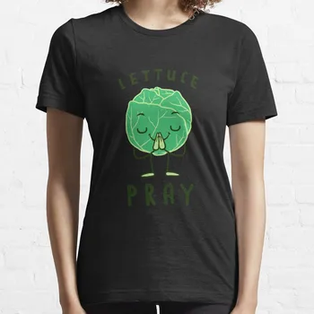 Футболка Lettuce Pray, футболки, женская одежда, футболки с коротким рукавом для женщин  5