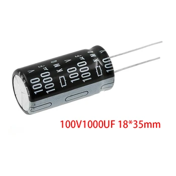 5ШТ 100V1000UF 18*35 мм 1000UF 100V 18x35 мм алюминиевый электролитический конденсатор DIP  0
