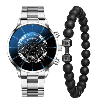 2023 Комплект из 2 предметов Новые часы Модные мужские Спортивные мужские кварцевые часы для мужчин Деловые часы Relogio Masculino  5