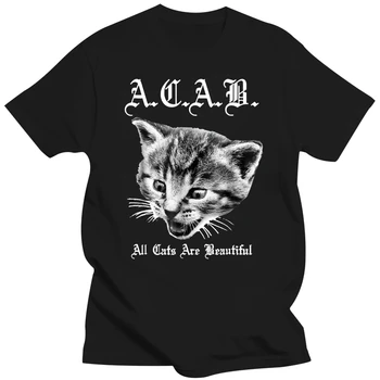 Горячая распродажа новой модной летней мужской футболки A.C.A.B. - Все кошки красивые рубашки - ACAB.  4