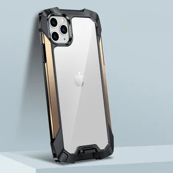 Новый Металлический Бампер + Мягкий Прозрачный Чехол из ТПУ Для iPhone 12 11 Pro Max iPhone12 12Pro 11Pro 12mini Противоударный Чехол Coque Capa  5