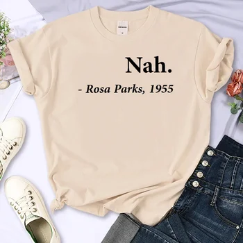 Приталенная футболка с цитатой Nah Rosa Parks, женская уличная одежда, японские дизайнерские футболки, женская одежда 2000-х годов  4
