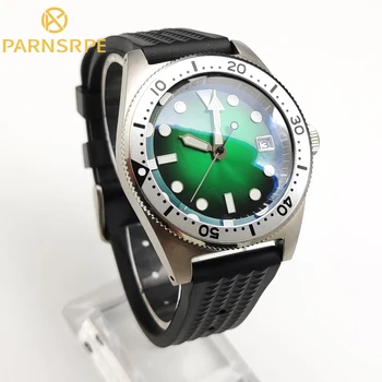 PARSRPE - Мужские часы с зеленым градиентом, механические часы, светящийся японский водонепроницаемый корпус NH35, сапфировое стекло  3