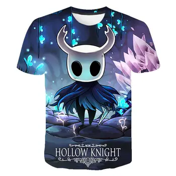 Летние игровые футболки с 3D принтом Hollow Knight, уличная одежда для мужчин и женщин, повседневная модная футболка с круглым вырезом, детские футболки, топы, одежда  4