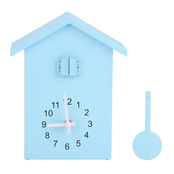 Настенные часы синего цвета, материал ABS Пластик, Уникальный стиль, домашние часы, украшение дома, декор птиц, гостиная отеля для домашней кухни  5