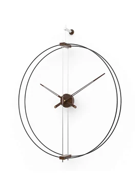 Скандинавские Роскошные Большие Настенные часы Современный дизайн Креативные Деревянные Часы Настенный Домашний декор Американские Бесшумные Часы Идеи подарков для гостиной  4