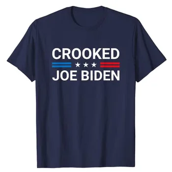 Crooked Joe Biden Цитата Трампа Под названием Joe-Biden-Футболка Crooked С Забавной Политической шуткой, Футболки, Мужские Модные Футболки С коротким рукавом  5