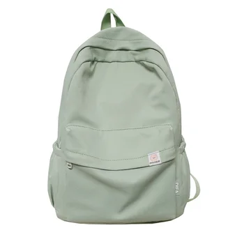 Новый Водонепроницаемый нейлоновый Женский рюкзак, Женская дорожная сумка, рюкзаки, школьный ранец для девочек-подростков, Однотонный рюкзак для книг, Mochila Bookbag  10