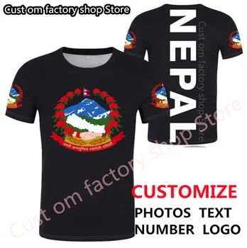 НЕПАЛЬСКАЯ футболка с логотипом бесплатно на заказ имя номер npl футболка национальный флаг np республика Непал непальский колледж принт фото одежда  4