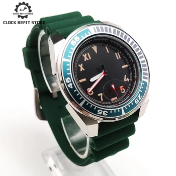 Мужские часы 42 мм с классическим асептическим циферблатом, высококачественный каучуковый ремешок, нержавеющая сталь, матовое сапфировое стекло NH35  5