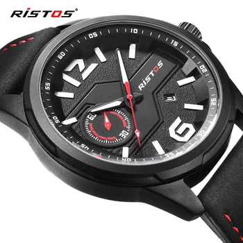 RISTOS Original, Топовый бренд, роскошные спортивные кварцевые мужские часы, полностью стальные Водонепроницаемые Наручные часы с хронографом, мужские Relogio Masculino  5