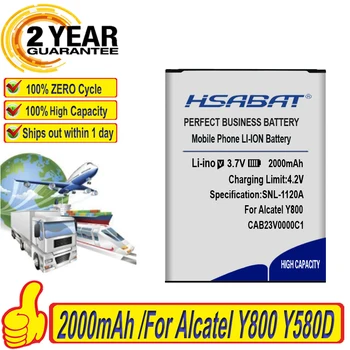 100% Новый аккумулятор 2000mAh CAB23V0000C1 для аккумуляторов Alcatel Y800 Y580D + бесплатные инструменты  2