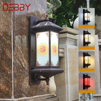 Настенный светильник DEBBY Solar, винтажное уличное бра, водонепроницаемое IP65 для домашнего декора, освещения внутреннего двора и балкона  5