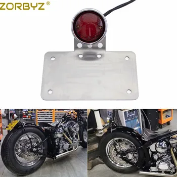 Крепление заднего стоп-сигнала мотоцикла ZORBYZ Кронштейн номерного знака для Harley Chopper Bobber на заказ  5