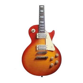 Классическая электрогитара Cherryburst стандарта LP, гитары из высококачественного дерева Flame Top  5
